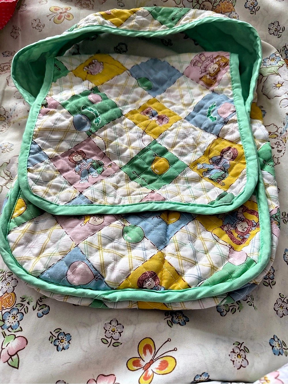 CPK Vtg Quilted Patchwork Diaper Bag from Coleco
